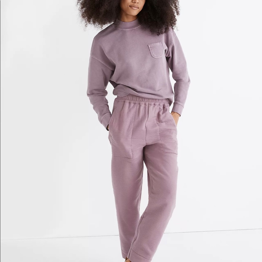Madewell Waffleback pull-on high-rise tapered pants